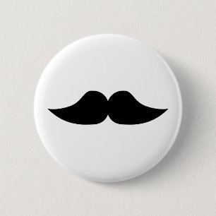 Badge Rond 5 Cm Moustache