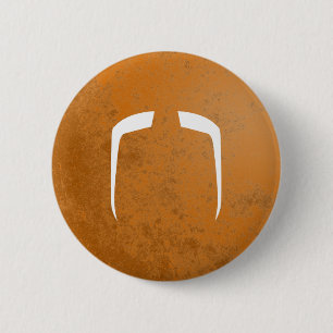 Badge Rond 5 Cm Moustache de Manchu de Fu