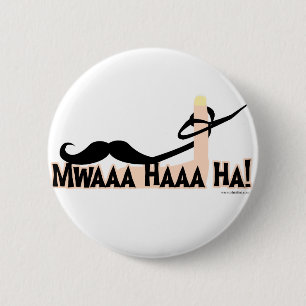 Badge Rond 5 Cm Moustache de tournoiement mauvaise