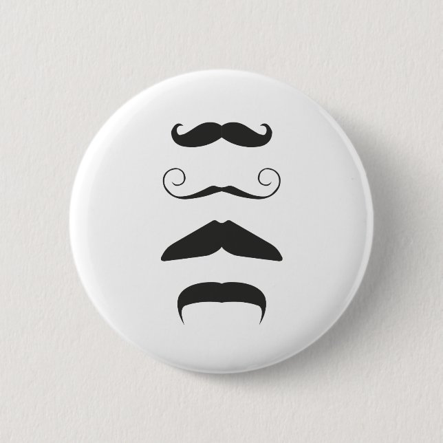 Badge Rond 5 Cm Moustache multiple (Devant)