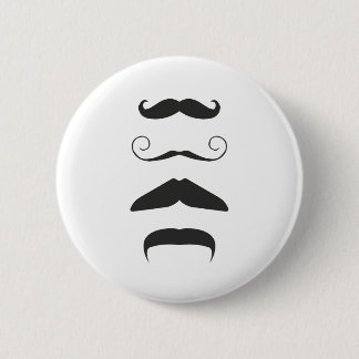 Badge Rond 5 Cm Moustache multiple