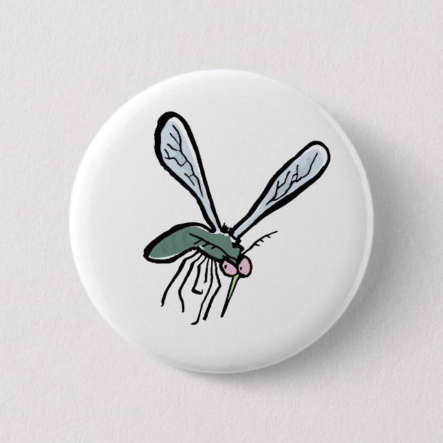 Badge Rond 5 Cm moustique (Devant)