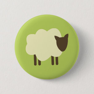 Badge Rond 5 Cm Mouton