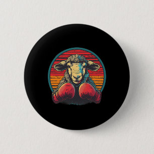 Badge Rond 5 Cm Mouton de boxe Gants de boxe de mouton de boxe Kic