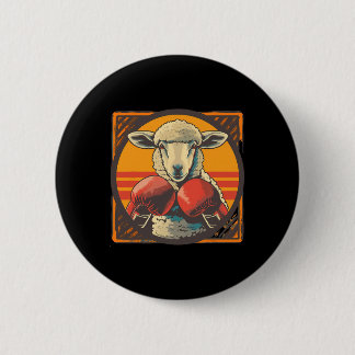 Badge Rond 5 Cm Mouton de boxe Gants de boxe de mouton de boxe Kic