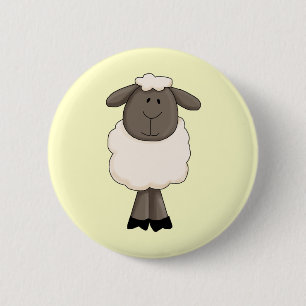 Badge Rond 5 Cm Moutons