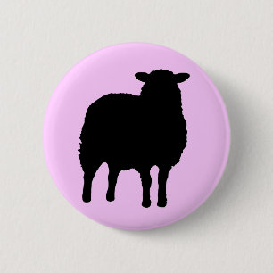 BADGE ROND 5 CM MOUTONS