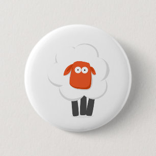 Badge Rond 5 Cm Moutons