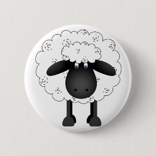 Badge Rond 5 Cm Moutons