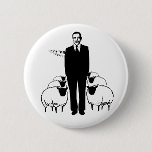 Badge Rond 5 Cm Moutons d'Obama