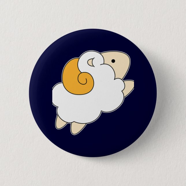 Badge Rond 5 Cm Moutons sautants (Devant)