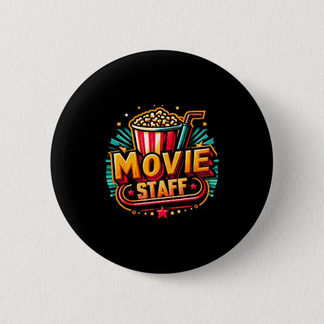 Badge Rond 5 Cm Movie Staff Party Night Behind The Scene Awesomene (Devant)