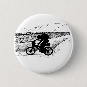 Badge Rond 5 Cm MTB Bikepacking camping sauvage bivaveuse