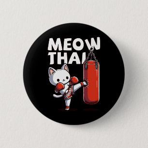 Badge Rond 5 Cm Muay Thai Cat Meow Thai