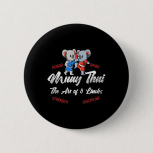 Badge Rond 5 Cm Muay Thai Koala Boxe Thaïlandaise Et Kickboxing