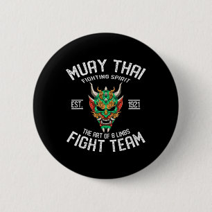 Badge Rond 5 Cm Muay Thai Oni - Boxe Thaïlandaise et Kickboxing 