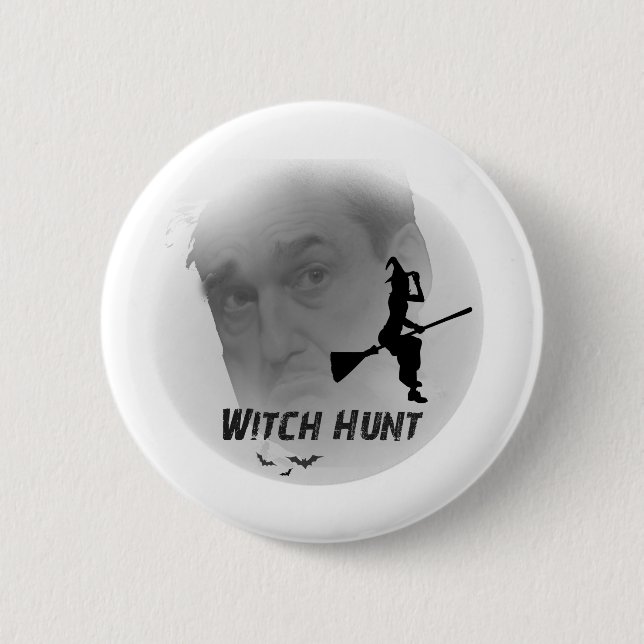 Badge Rond 5 Cm Mueller-Président Trump Witch-hunt Button de (Devant)