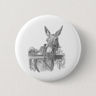 Badge Rond 5 Cm mules d'âne
