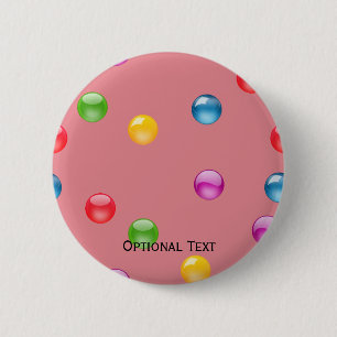 Badge Rond 5 Cm Multicolor Shiny Polkadot Confetti DO-IT-YOURSELF