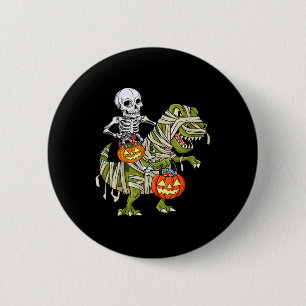 Badge Rond 5 Cm Mummy de squelette à cheval Dinosaure T Rex Hallow