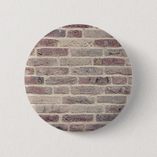 Badge Rond 5 Cm Mur Brown en briques