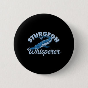 Badge Rond 5 Cm Murmureur d'esturgeon Vie lacustre - Cadeau drôle