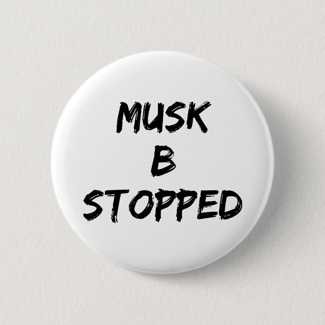Badge Rond 5 Cm Musc B arrêté (Devant)