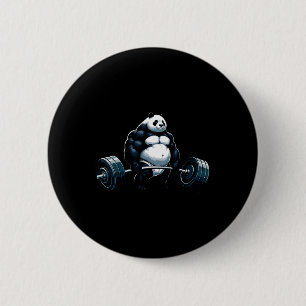 Badge Rond 5 Cm Muscle Gym Panda Bodybuilder Poids Motivat