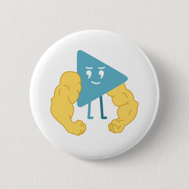 Badge Rond 5 Cm Muscle Selby (Devant)