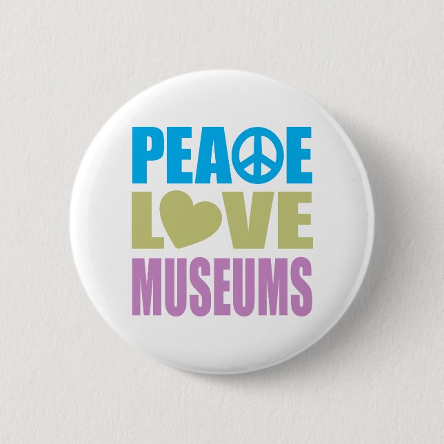 Badge Rond 5 Cm Musées d'amour de paix (Devant)