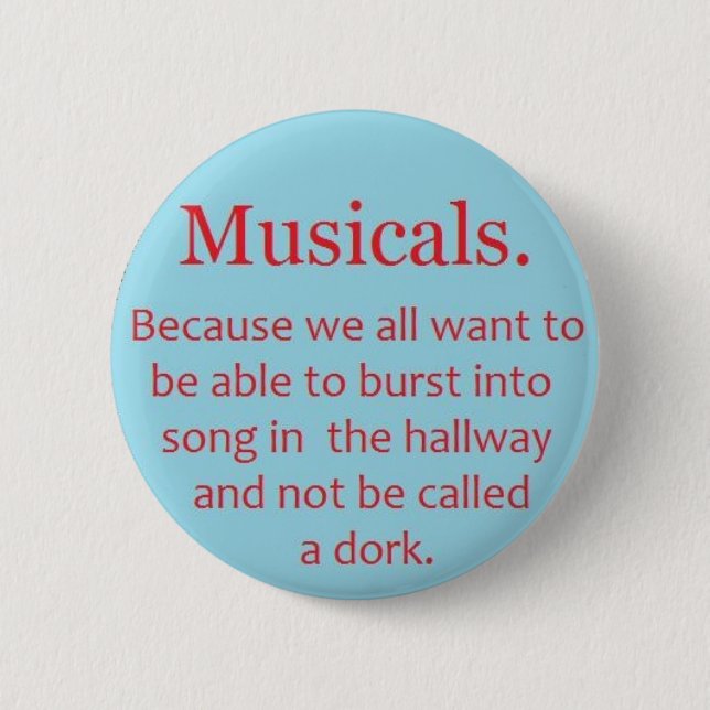 Badge Rond 5 Cm Musicaux (Devant)