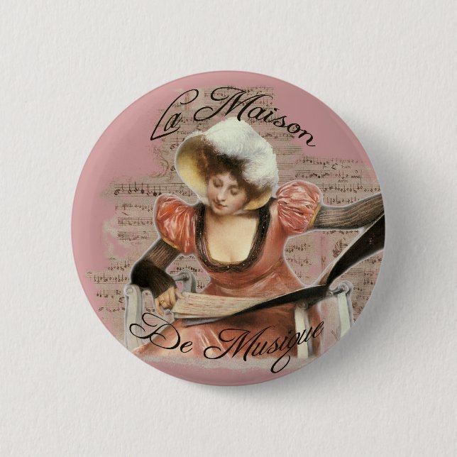 Badge Rond 5 Cm Musique (Devant)