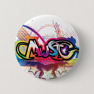 Badge Rond 5 Cm Musique