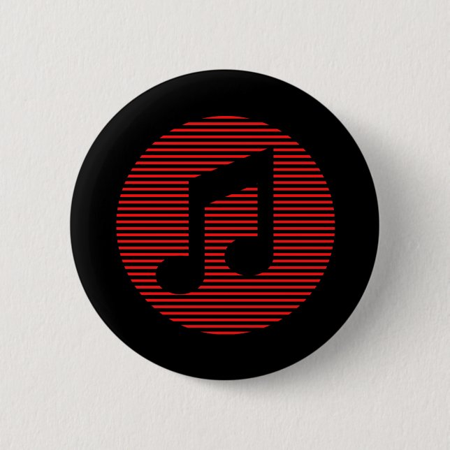 Badge Rond 5 Cm Musique (Devant)