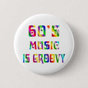Badge Rond 5 Cm musique 60s