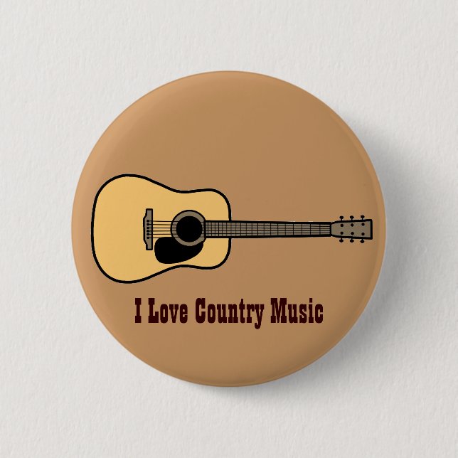 Badge Rond 5 Cm Musique country (Devant)