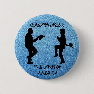 BADGE ROND 5 CM MUSIQUE COUNTRY L'ESPRIT D'AMERICA-BUTTON