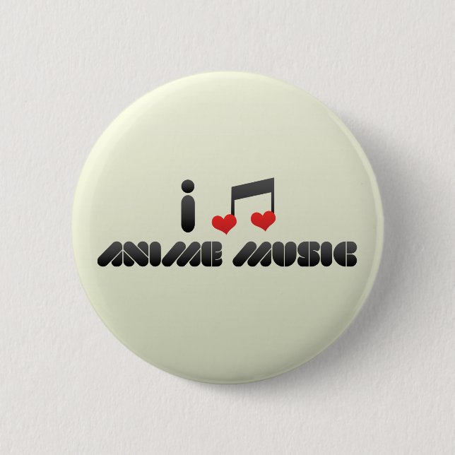 Badge Rond 5 Cm Musique d'Anime (Devant)