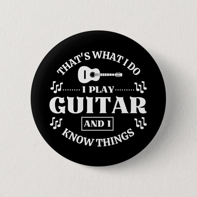 Badge Rond 5 Cm Musique guitare (Devant)