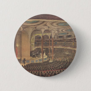 Badge Rond 5 Cm Musique Vintage, Jenny Lind, Chanteuse d'Opéra Sué