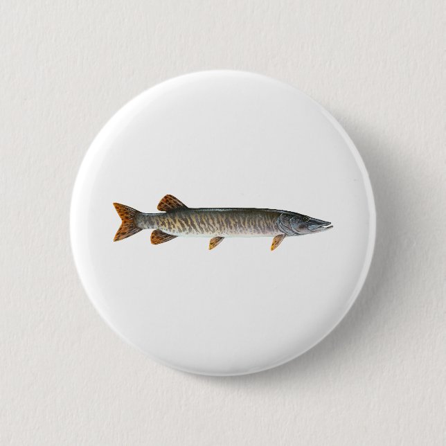 Badge Rond 5 Cm Musqué - Muskellunge (Devant)