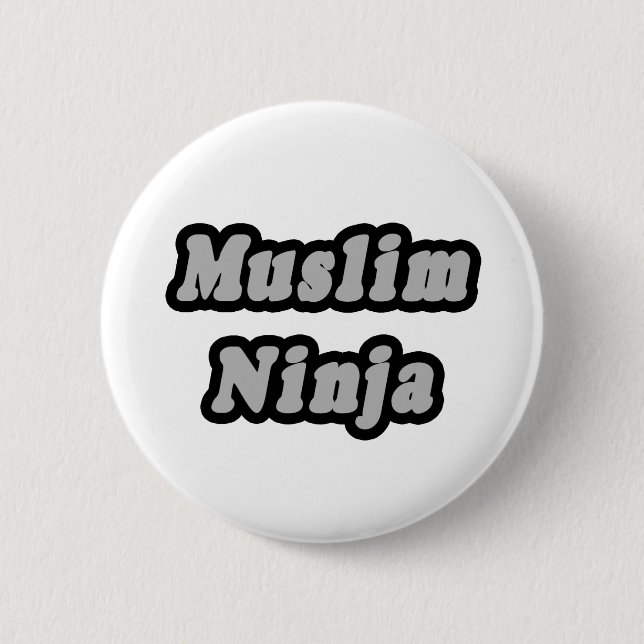 Badge Rond 5 Cm Musulman Ninja (Devant)