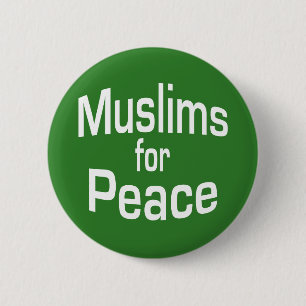 Badge Rond 5 Cm Musulmans pour la paix
