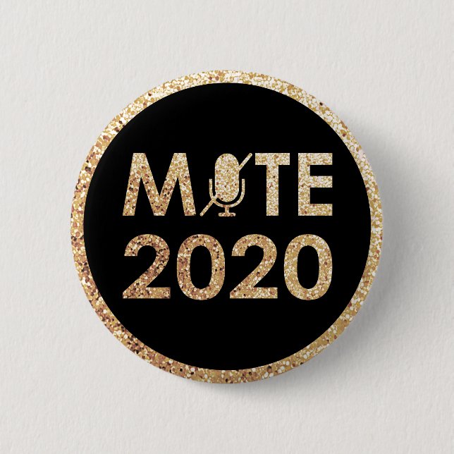 Badge Rond 5 Cm Mute 2020 drôle (Devant)