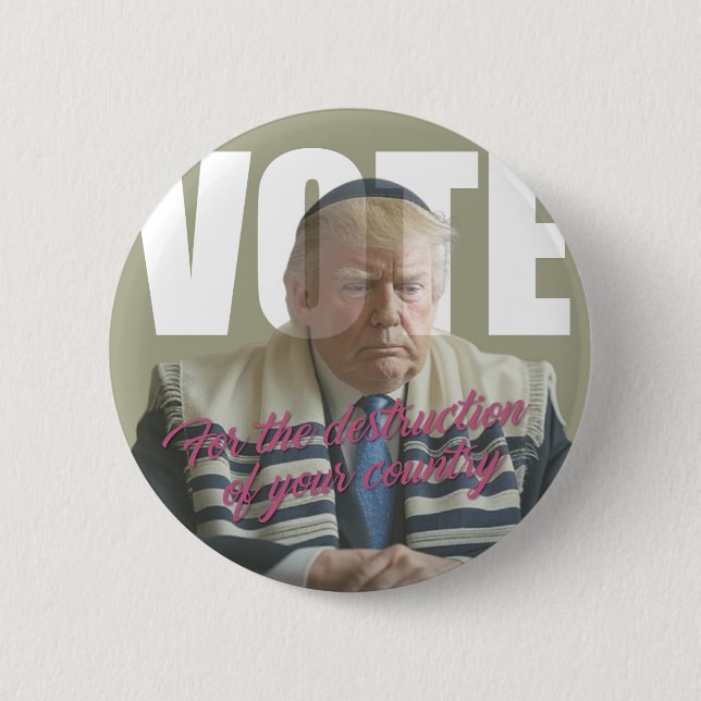 Badge Rond 5 Cm MV Metaverso VOTE Trump (Devant)