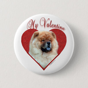 Badge Rond 5 Cm My Chow Chow Valentine