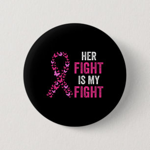 Badge Rond 5 Cm My Fight Breast Cancer Awareness Fami