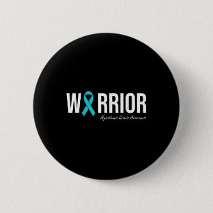 Badge Rond 5 Cm Myasthenia Gravis Sensibilisation Ruban Turquoise