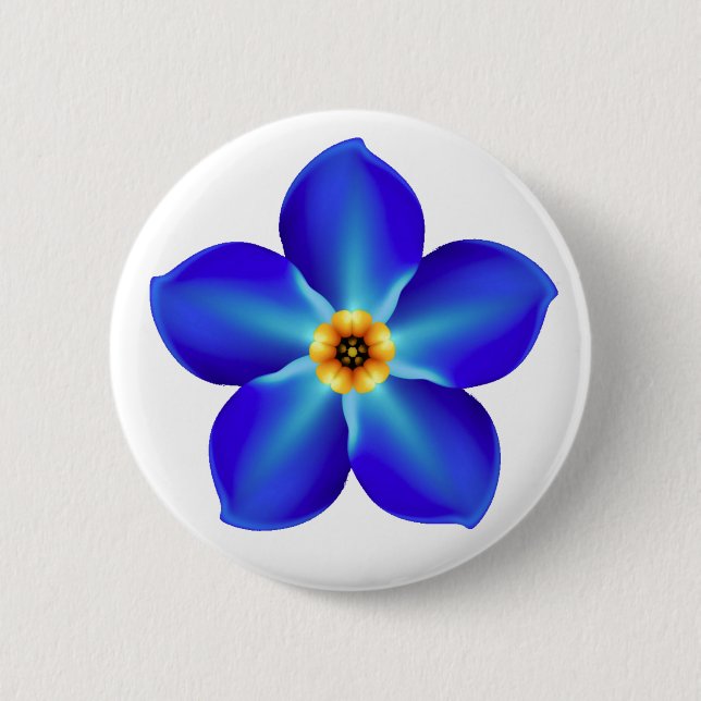 Badge Rond 5 Cm Myosotis (Devant)