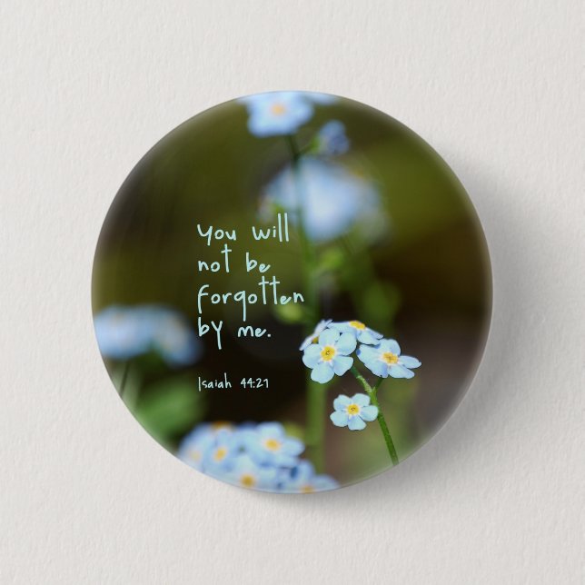 Badge Rond 5 Cm Myosotis (Devant)
